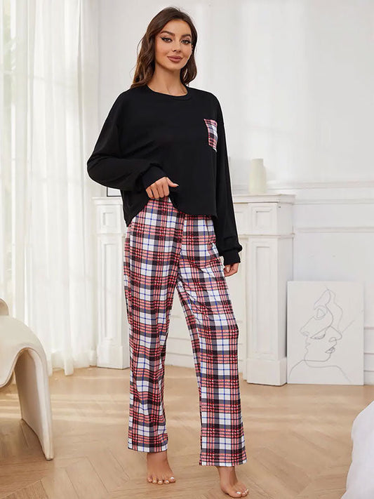 Caresse Nocturne | Pantalon Pyjama à Carreaux Pour Femme