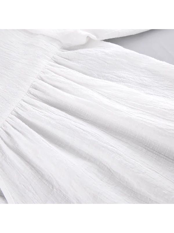 Pyjama Blanc En Coton Pour Femme Reflet de Cristal