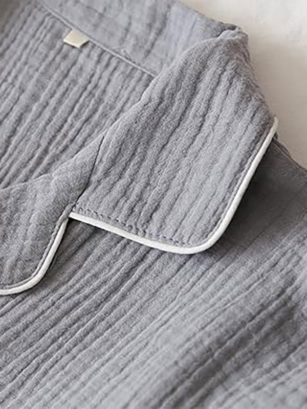 Pyjama En Coton Pour Homme Gris Brume Matinale