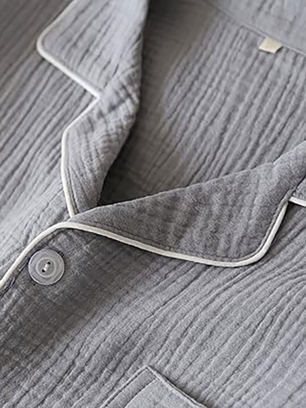Pyjama En Coton Pour Homme Gris Brume Matinale