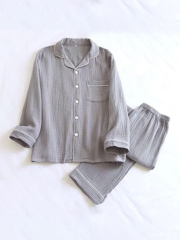 Pyjama En Coton Pour Homme Gris Brume Matinale 