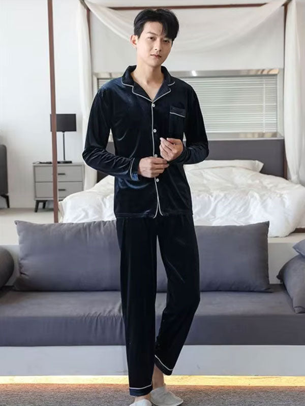 Pyjama En Velours Pour Homme Velours Hivernal