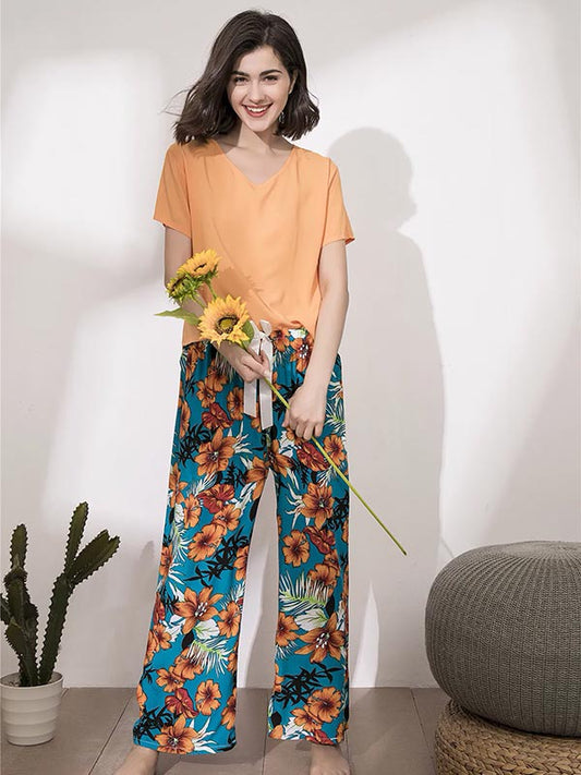 NovaLine Joli Pyjama Pour Femme 2 pièces Sous les Tropiques