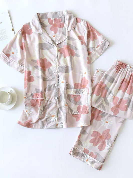 Pyjama Pour Femme Jolie | Fleur de Soleil Rose