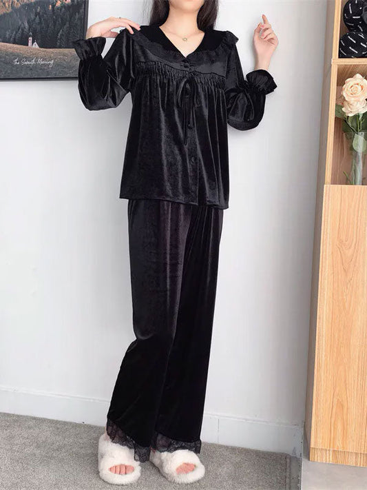 Pyjama En Velours Noir Berceuse d'Étoiles | Signature