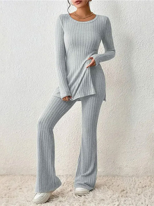 Pyjama D'hiver Gris Pour Femme Calme Lunaire