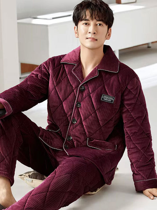 Nuit Polaire | Pyjama Épais D'Hiver Pour Homme
