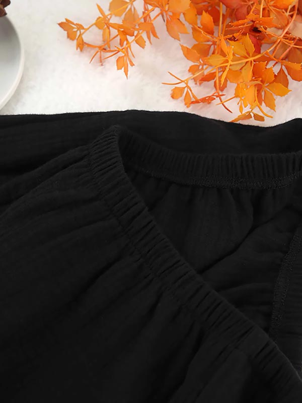 Pyjama Noir En Coton Pour Femme Mélodie de Nuit Signature