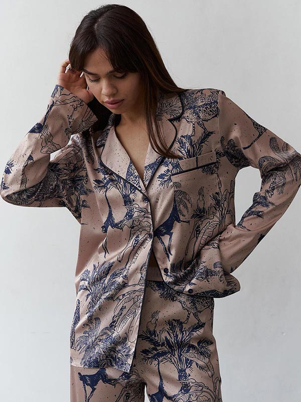 Pyjama en Satin pour Femme 2 pièces Douceur de Lys