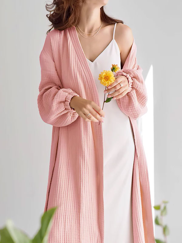 Robe de Chambre en Coton Chaleur Douce Luxe