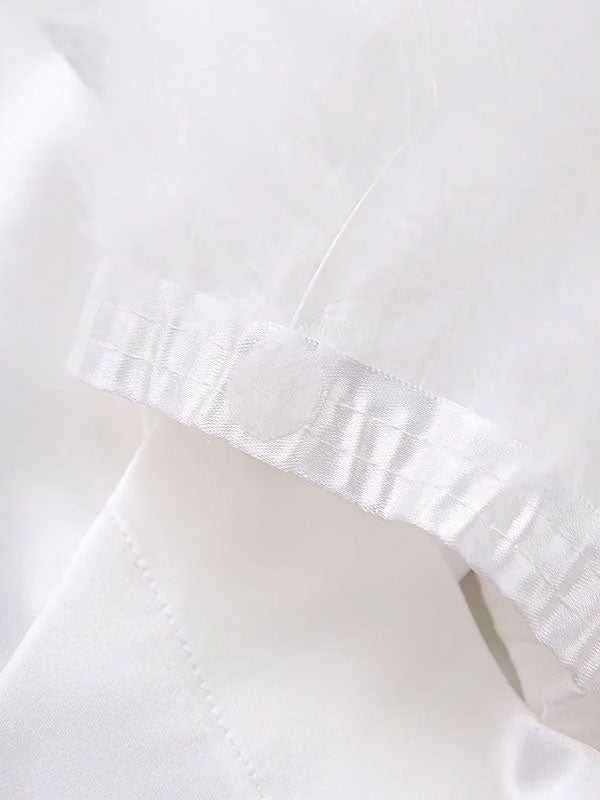 Robe de Chambre Élégante Manches à Fourrures pour Femme Élégance Matinale Signature