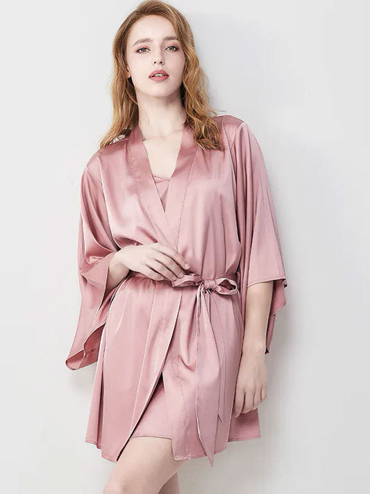 Robe De Chambre Légère Pour Femme En Satin Délice de Satin