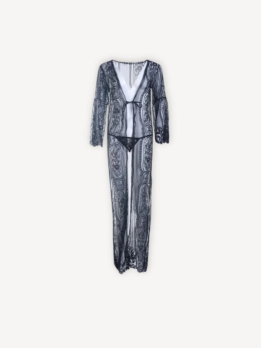 Robe de plage noire | Longue Noir / S