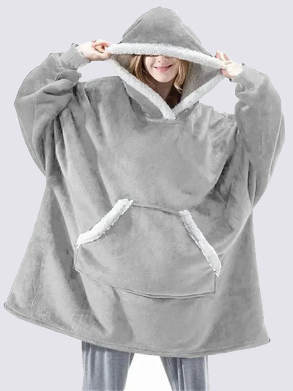 Pull Plaid XXL Gris Clair Signature