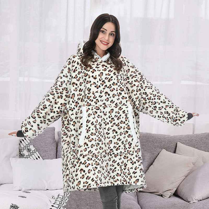 Pull Plaid Leopard à Capuche | Signature