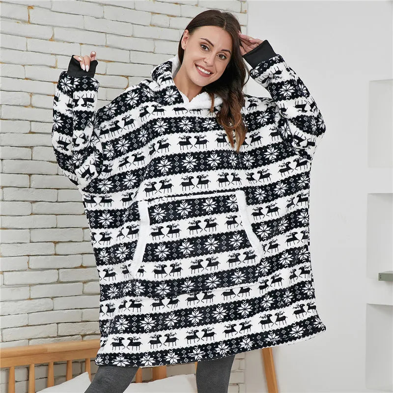 Pull Plaid Motif Noël Noir | Signature