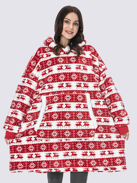 Pull Plaid Noël à Capuche Signature